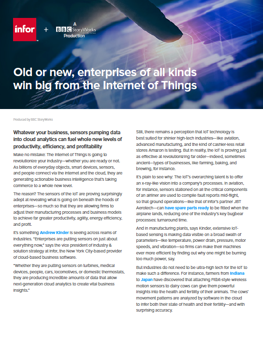 Old or new, enterprises of all kinds win big from the IoT