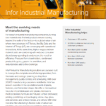 Infor Industrial Manufacturing screenshot