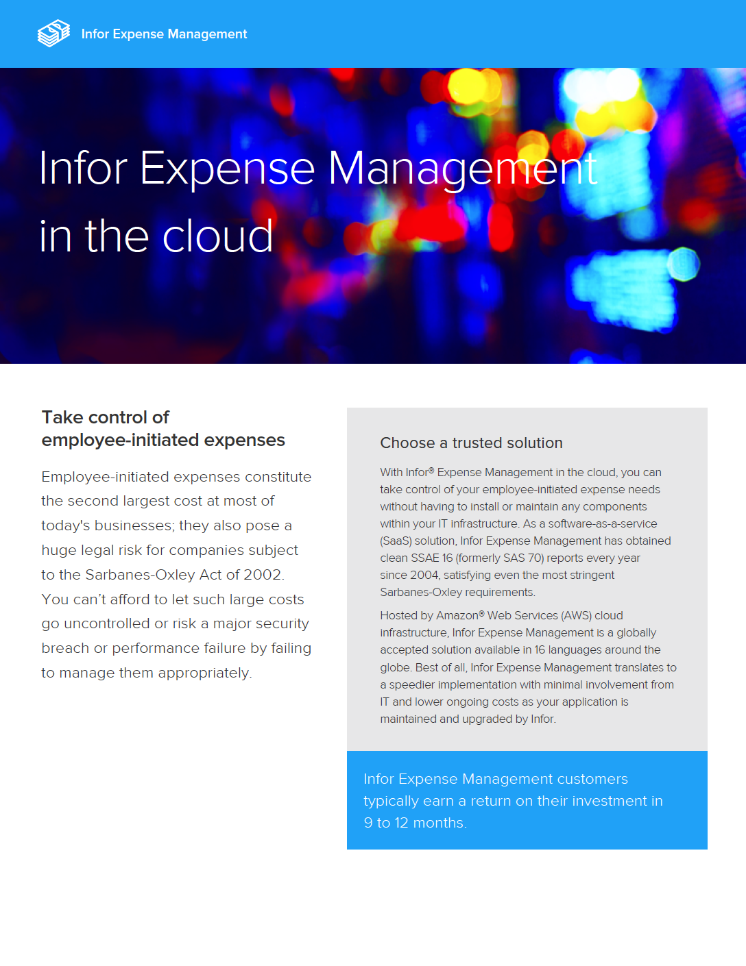 Infor Expense Management in the Cloud