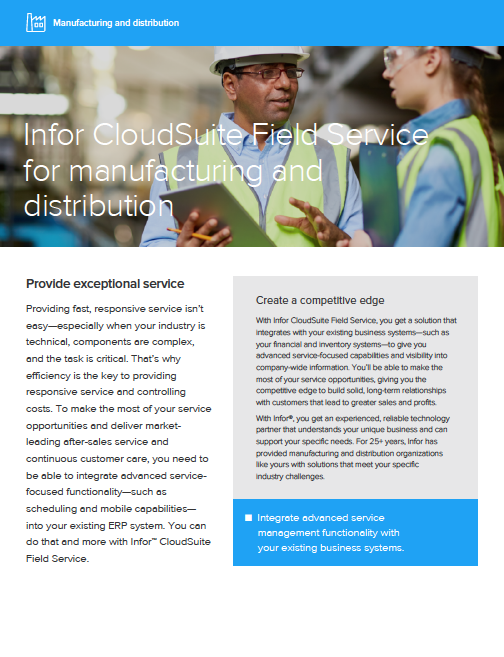 Infor CloudSuite Field Service Brochure