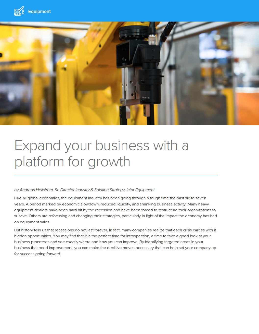 Manufacturing: Expand Your Business with a Platform for Growth