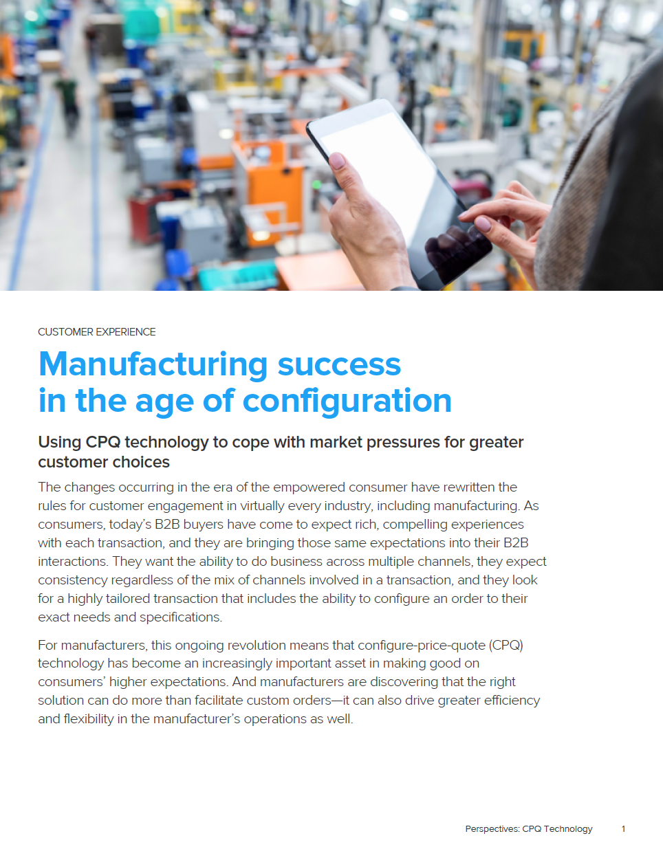 Manufacturing Success in the Age of Configuration