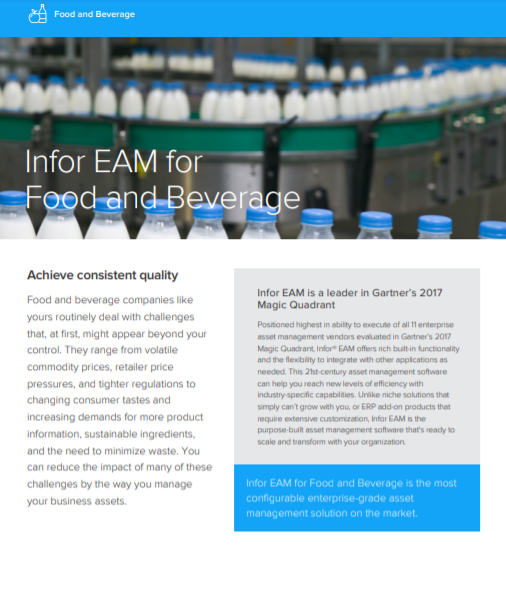 Infor EAM - Food and Beverage