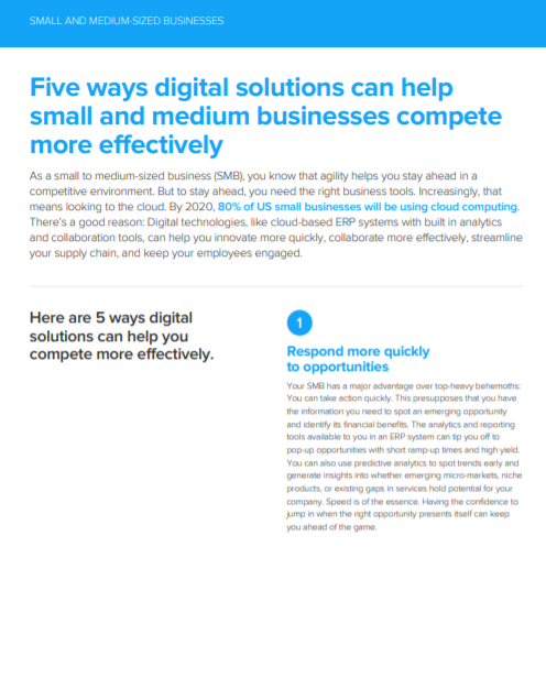 Five ways digital solutions can help small and medium businesses compete more effectively