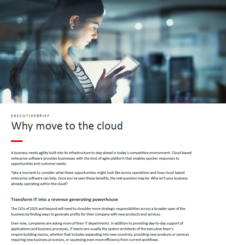 Why Move to the Cloud
