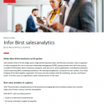 Brochure: Infor Birst salesanalytics