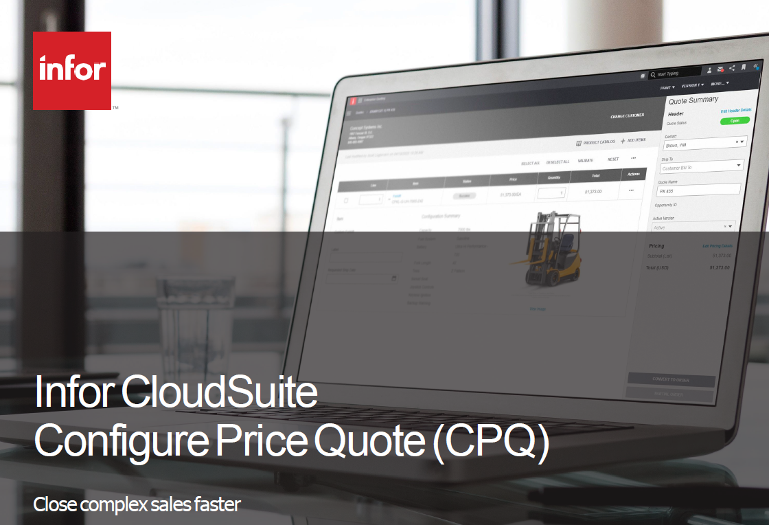 Infor CloudSuite CPQ Brochure
