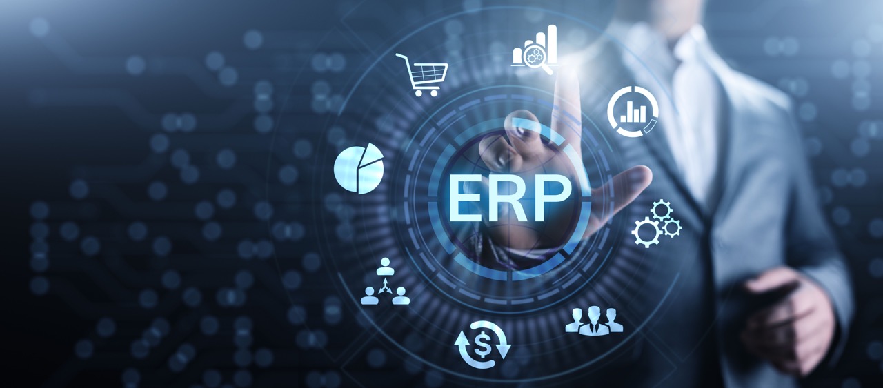 Businessman by ERP icon