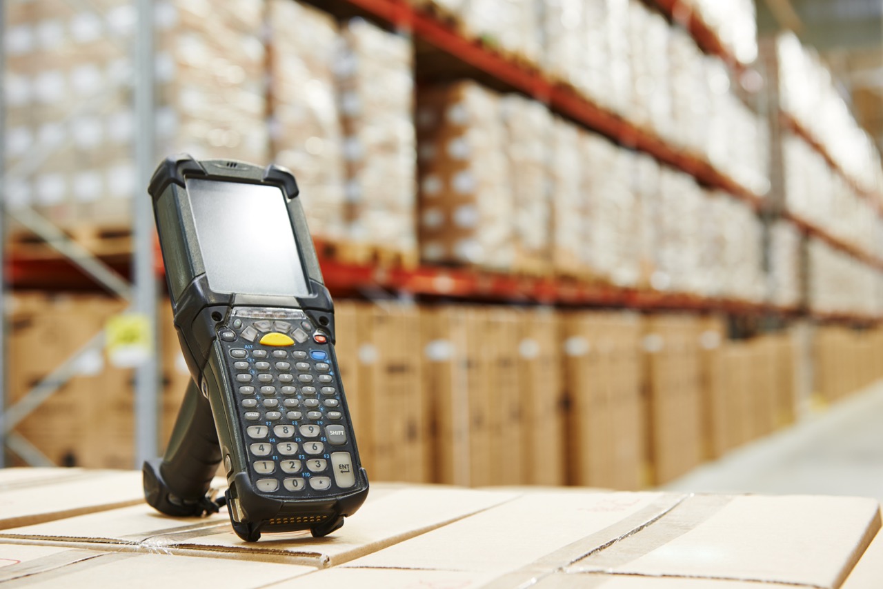 barcode scanner in warehouse