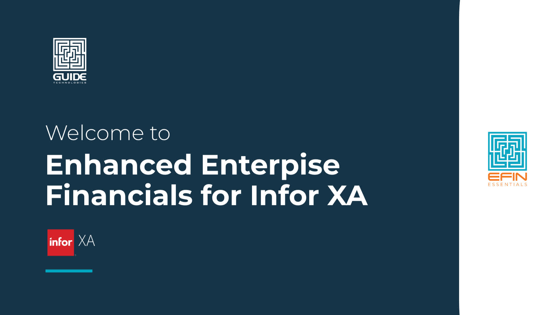 Enhanced Enterprise Financials for Infor XA | Recording: Guide Product Webinar